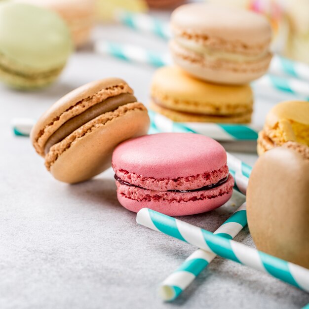 Macarons variados franceses