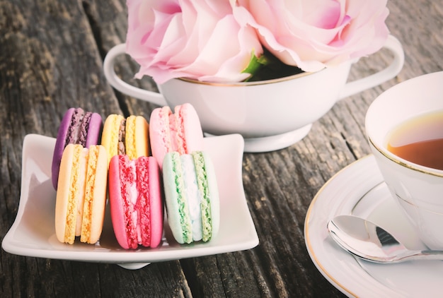 Macaroons com chá