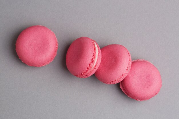 Macaroons de cor rosa