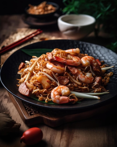 macarrão chinês frito kuey teow