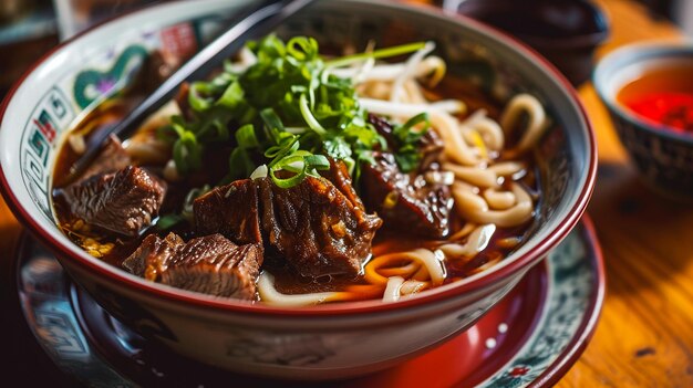 Foto macarrão com carne