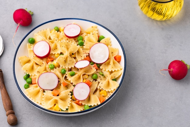 macarrão com fundo de comida vegetal