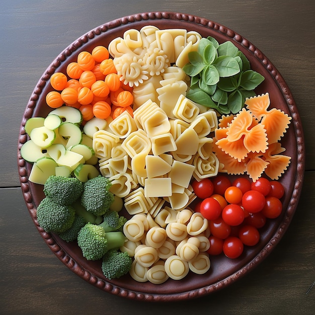 Macarrão com Legumes e Molho de Tomate