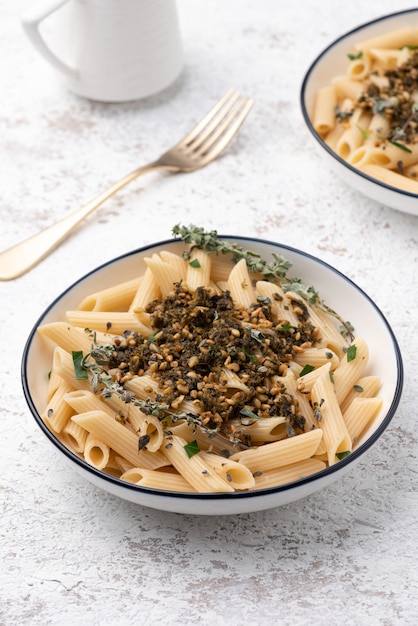 macarrão com molho de vegetais