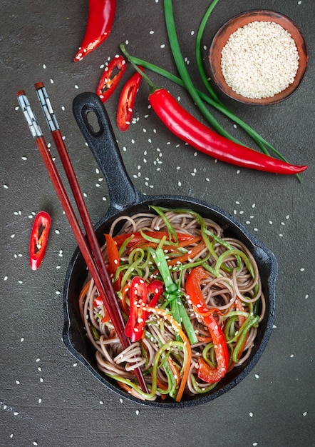 Macarrão de trigo sarraceno soba