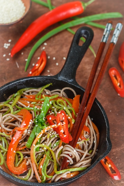 Macarrão de trigo sarraceno soba