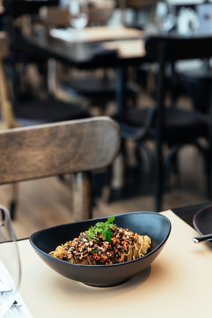 Macarrão frio Capellini com alga Hikiji