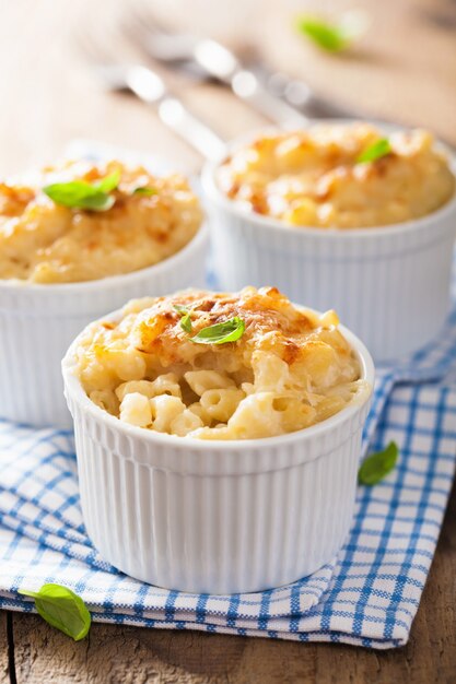 Macarrones al horno con queso