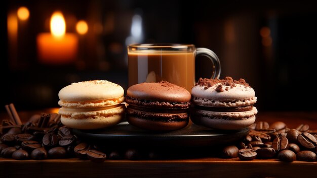 Macarrones de chocolate