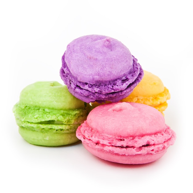 Macarrones de colores brillantes Alimentos dulces