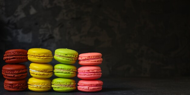 macarrones, galletas de pastel de almendras