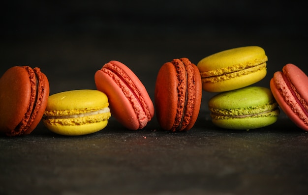 macarrones, galletas de pastel de almendras