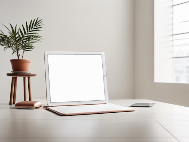 un macbook minimalista y elegante para maqueta