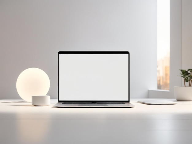 un macbook minimalista y elegante para maqueta