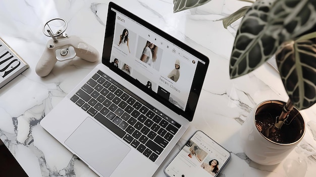 un macbook pro está abierto a una página que dice "flickr" en la pantalla