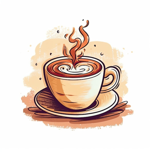 Macchiato-Aquarell-Illustration