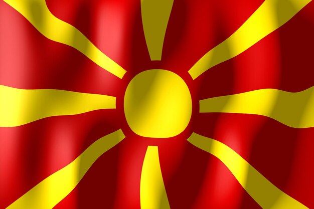 Macedônia ondulou a bandeira do país