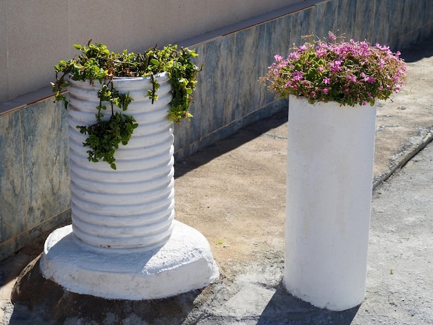 macetas de bricolaje al aire libre