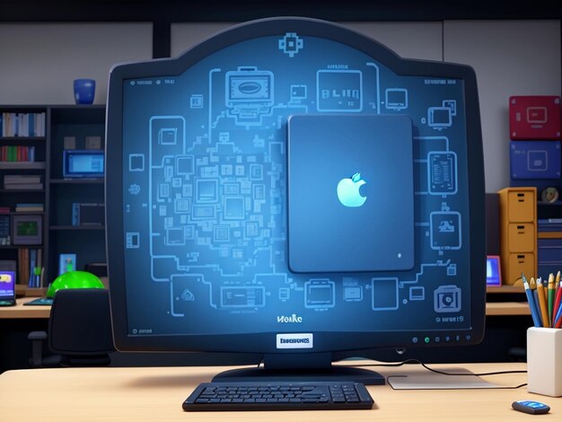Machen Sie ein Hightech-Computer-Chip-Symbol