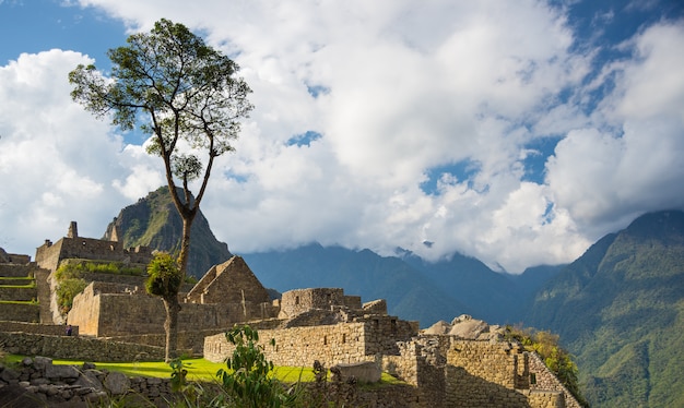 Machu Picchu-Ansicht von unterhalb