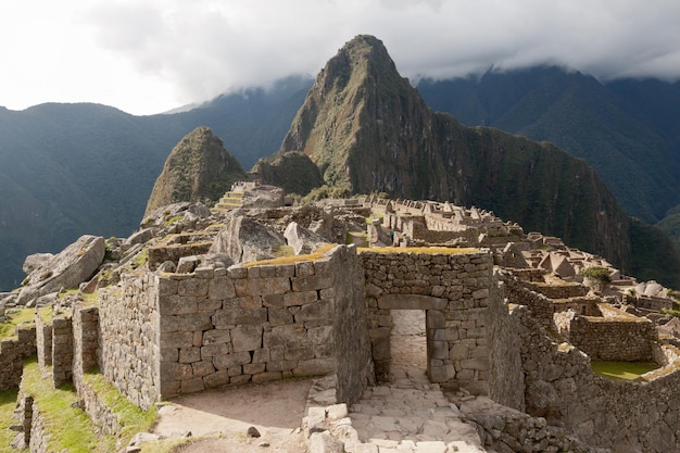 Machu Picchu Inka-Ausgrabungsstätte in den Anden Peru