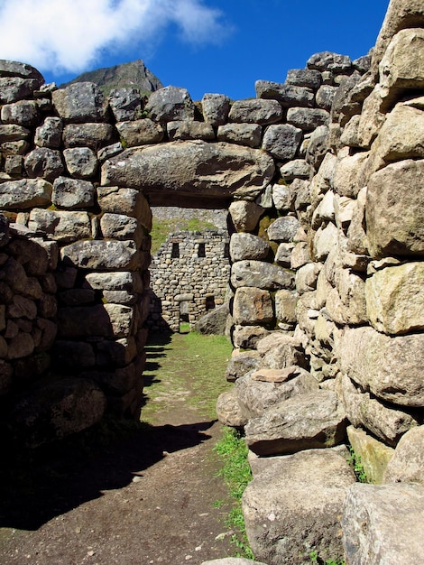 Machu Picchu Ruinen des Inka-Reiches in den Anden Peru Südamerika
