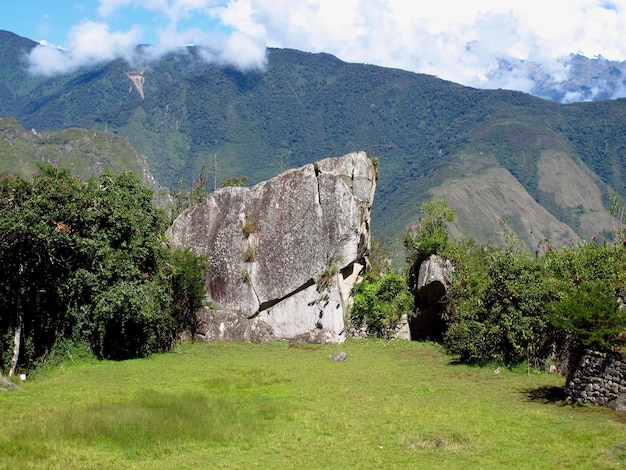 Machu Picchu Ruinen des Inka-Reiches in den Anden Peru Südamerika