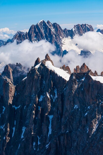 El macizo montañoso más alto del Mont Blanc