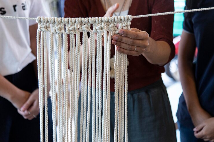 Foto macrame hecho a mano