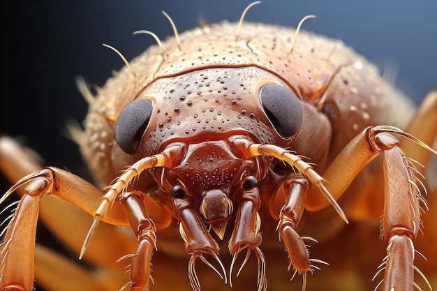 Macro close-up de um inseto mendigo