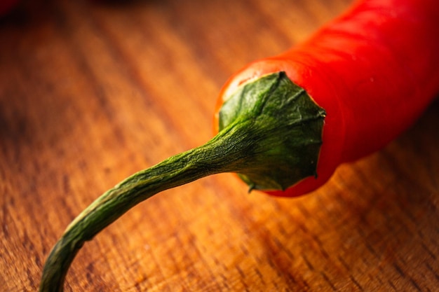 Macro close-up em vapor verde de pimenta pepperoni