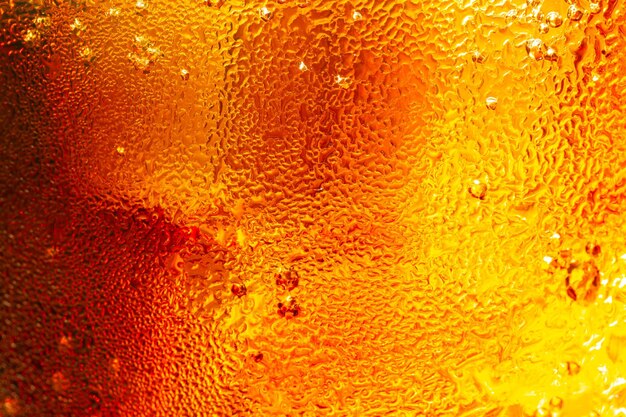 Macro cola texturecola com fundo de comida de gelo cola closeup elemento de design cerveja macro bolhas