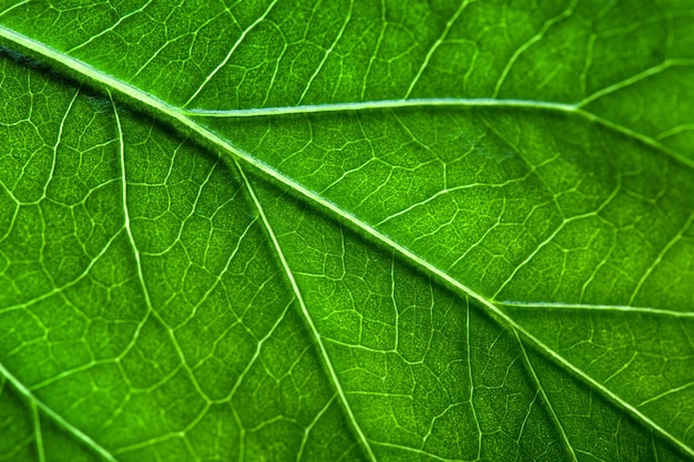 Macro de textura de folha verde