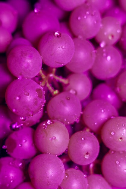 Foto macro de uvas roxas