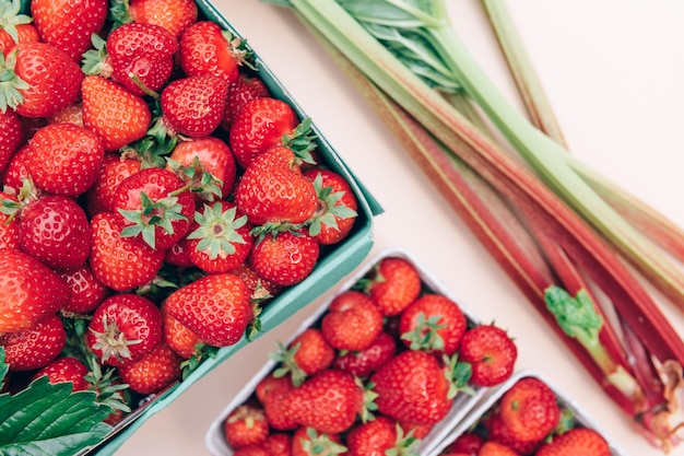 Macro de fresas frescas