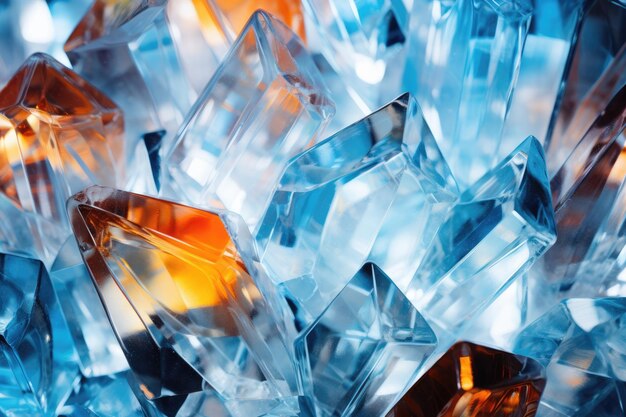 Macro fundo azul minerais texturizados transparentes gelo natural fundo pedras cristal abstrato brilhante