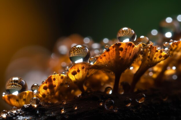 Macro gotas flores naturaleza Generar Ai