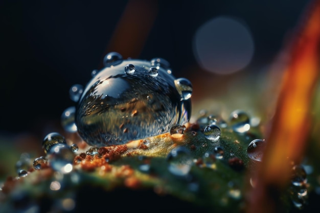 Macro gotas naturaleza Generar Ai