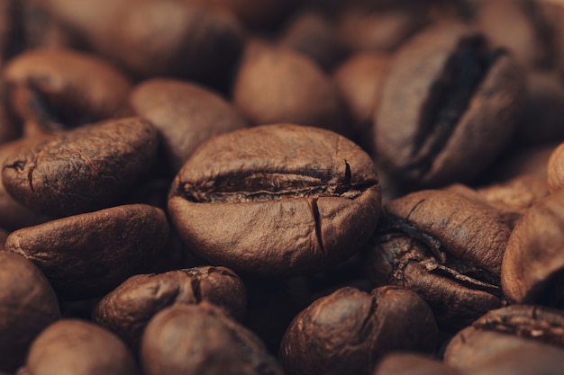 Macro de granos de café