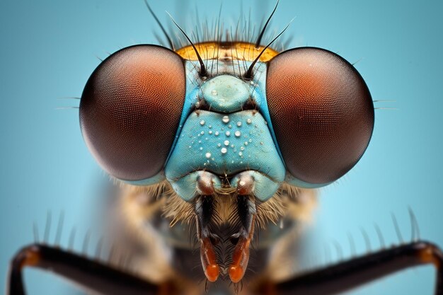 Foto macro en primer plano de la cabeza de la dama