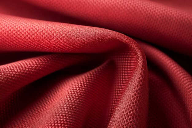 Foto macro shot de tecido vermelho com textura intrincada