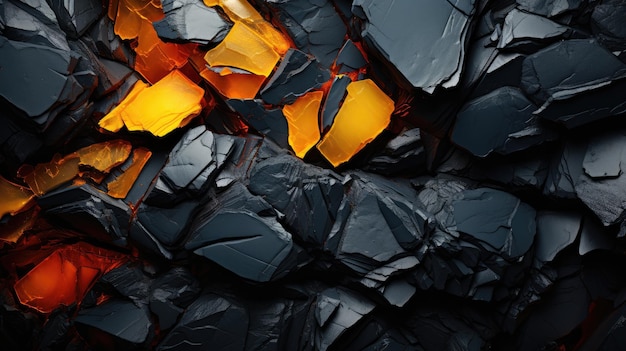 Macro Shot Of Charcoal Background Hd Generative Ai (Foto de fundo de carvão)