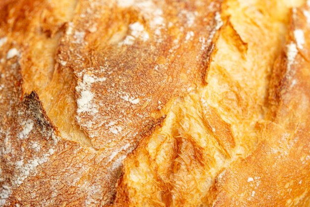Macro shot de textura de pan de levadura fresca