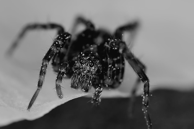 macro spider jumper, aracnofobia, bela aranha saltadora, aranha venenosa