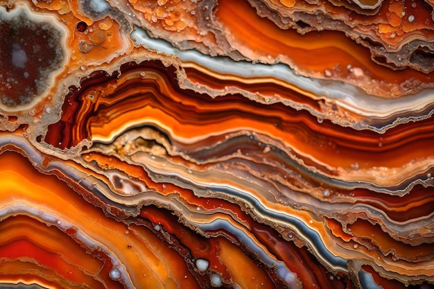 Macro textura de pedra ágata laranja de alta qualidade