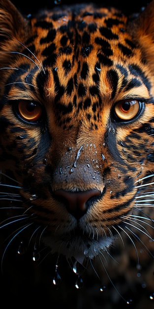 Foto macrofotografia de leopardo