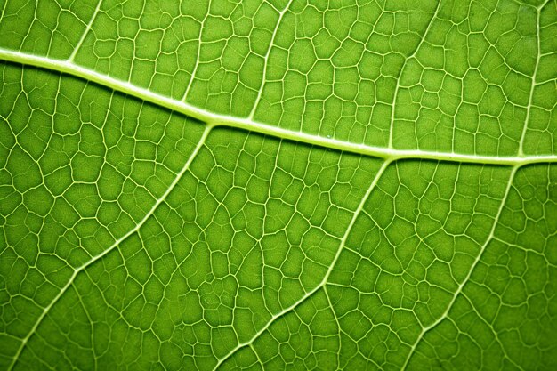 Macrográfico de una hoja verde