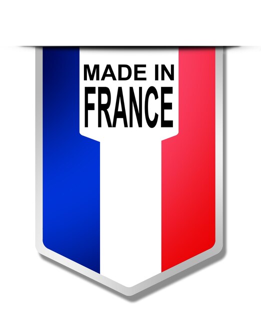 Made in France-Wort auf hängendem Banner