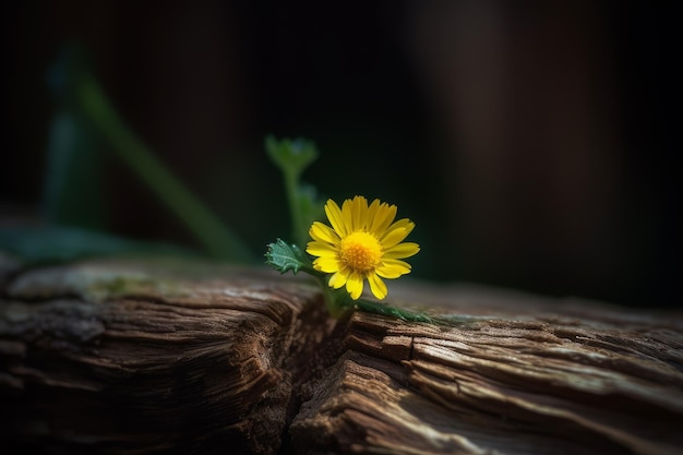 Madeira de flor amarela Planta superior para casa Gerar Ai