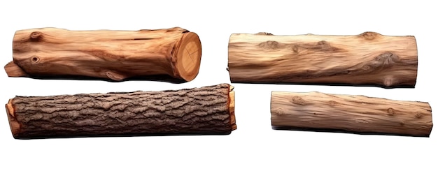 Foto madeira de tronco de árvore de tronco em fundo transparente ou branco
